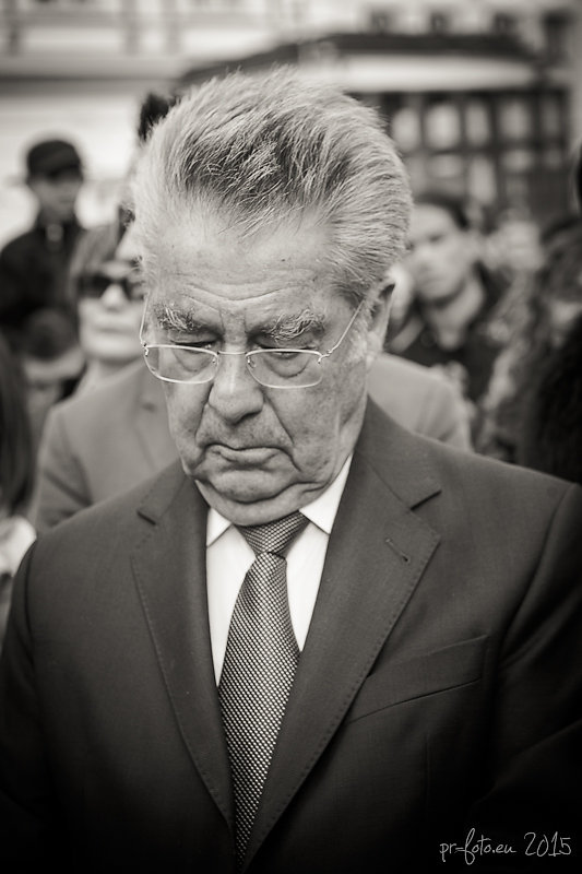 Heinz Fischer am Minoritenplatz 20.4.2015